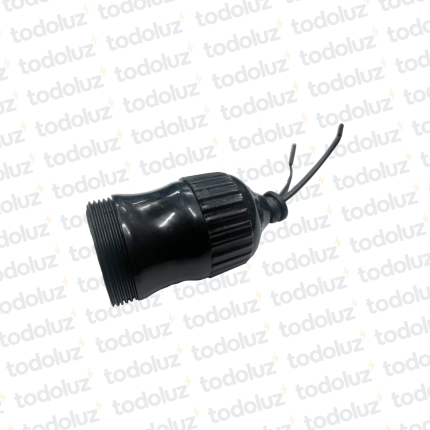 Portalampara E27 Plastico Colgante c/ chicote Negro 2A 250V