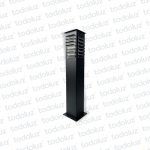 Poste Negro Ventana 4C Vd. Satinado c/ Rendijas 1*E27 600mm (58.035)