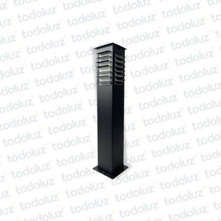 Poste Negro Ventana 4C Vd. Satinado c/ Rendijas 1*E27 600mm (58.035)