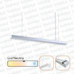 Perfil Colgante/Adosar Led Borde Blanco 1185x70x40mm 36W 3150lm Luz Neutra 4000°k 220Vac (54.1070)