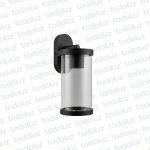 Farol p/ Pared Negro Estilo Vintage Ventana Oval Cilindrica Vd. Transp. 1*E27 (55.094)