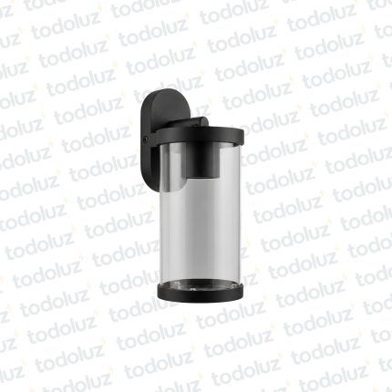 Farol p/ Pared Negro Estilo Vintage Ventana Oval Cilindrica Vd. Transp. 1*E27 (55.094)