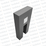 Poste Gris c/ Doble Pie Ventana Intemedia 2*G9 600mm (58.009)(Liquidacion)