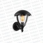 Farol p/ Pared Negro Estilo Vintage Ventana Oval 2C Vd. Transp. 1*E27 (55.093)