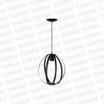 Colgante Vintage Esferico Negro 1*E27 (54.1128)