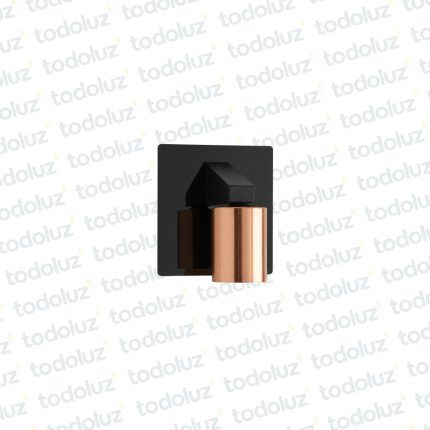 Aplique B. Cuadrada y Bracito Negro Portalamp. Rose Cobrizo 1*E27 (50.565)