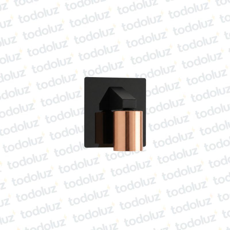 Aplique B. Cuadrada y Bracito Negro Portalamp. Rose Cobrizo 1*E27 (50.565)