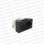 Mod. Tomacte. Padron Brasilero 10A 250V D. Grafito Conatel
