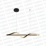 Colgante Barra Horizontal Led Incorp. Ondulado Acabado Negro 20W 3000°K (54.1158)