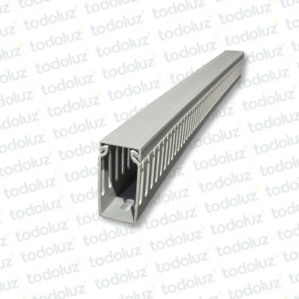 Cablecanal 25x50mm Ranurado Gris (x.tira/2mts)