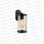 Farol p/ Pared Negro Estilo Vintage Ventana Oval Cilindrica Vd. Transp. 1*E27 (55.094)