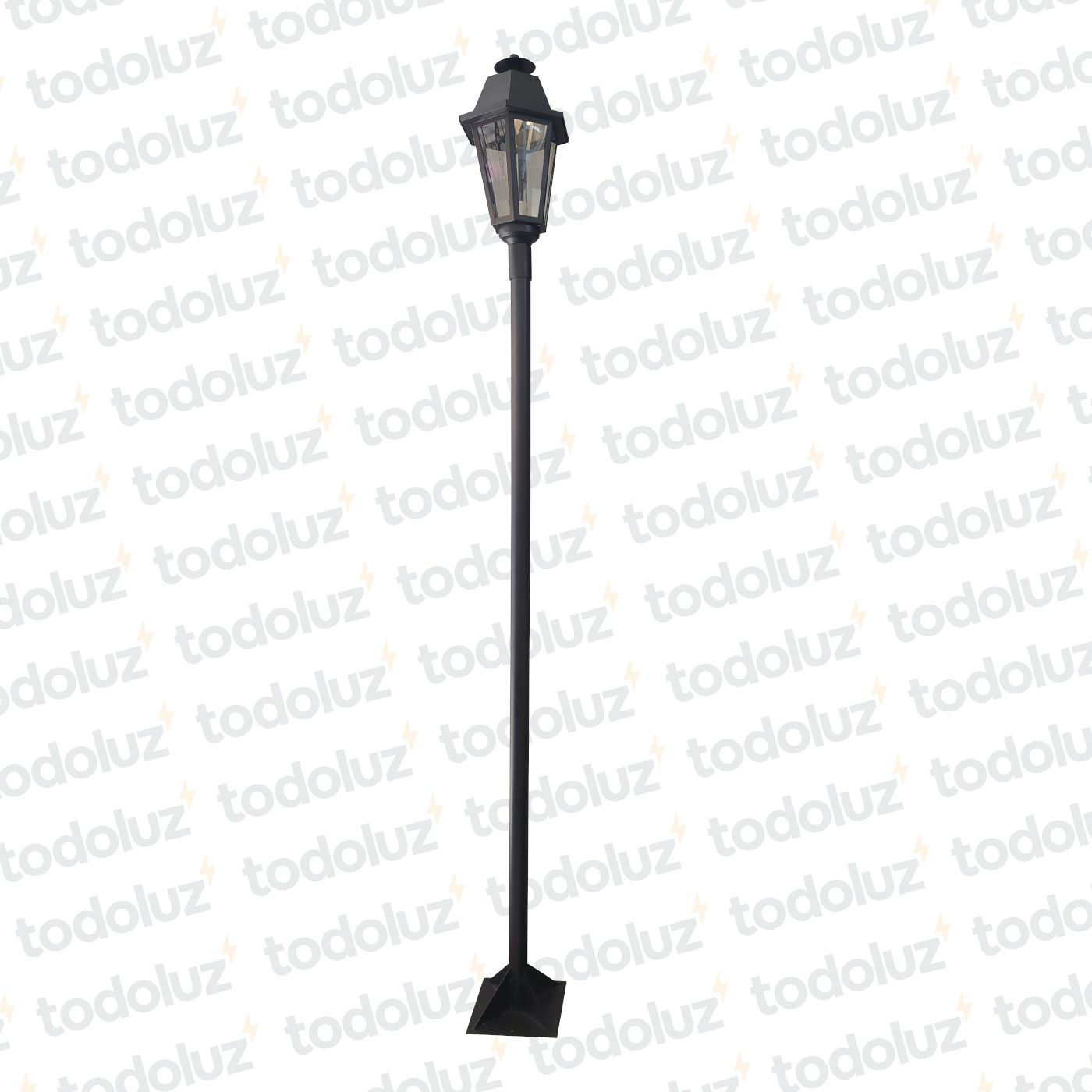 8457-interno-ffb591875a7f4caa9b7b6050828aa598-2.jpeg Farol Negro Diseño Colonial Ventana 6C Vd. Transp. c/ Poste 1*E27 2200mm (58.015)