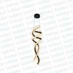 Colgante Espiral Doble Entrelazado Led Incorp. Acabado Negro 30W 3000°K (54.1157)