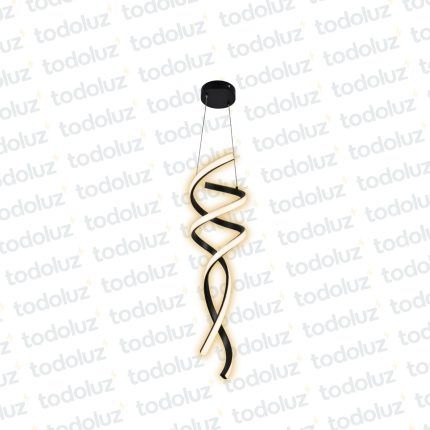 Colgante Espiral Doble Entrelazado Led Incorp. Acabado Negro 30W 3000°K (54.1157)