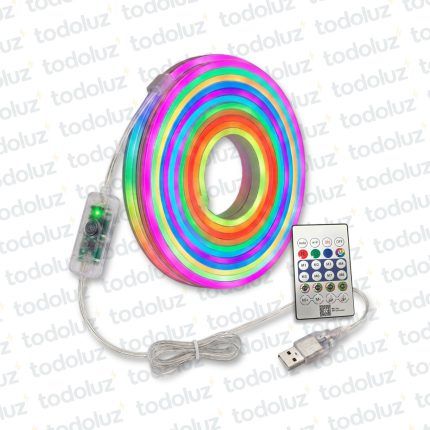 Manguera Led Neon 6mm Luz Multicolor RGB 5Vdc IP65 (x.Rollo/5m)