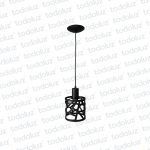 Colgante Cilindro Craquelado Negro 1*E27 (54.975)