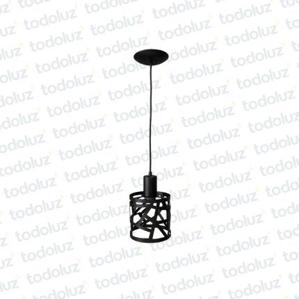 Colgante Cilindro Craquelado Negro 1*E27 (54.975)