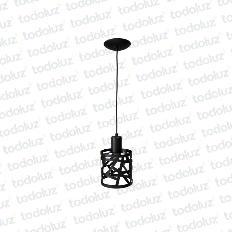 Colgante Cilindro Craquelado Negro 1*E27 (54.975)