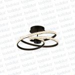 Plafon Aros Entrelazados Led Incorp. Efecto Diamante Acabado Negro 50W Luz Calida 3000°k (51.171)