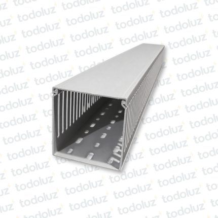 Cablecanal 80x80mm Ranurado Gris (x.tira/2mts)