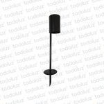 Poste Negro Luz Indirecta 1*GU10 300mm (58.022)