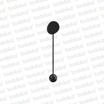 Aplique Negro Compass 5W 275lm Luz Calida 2700°k 220Vac (50.393)(Liquidacion)