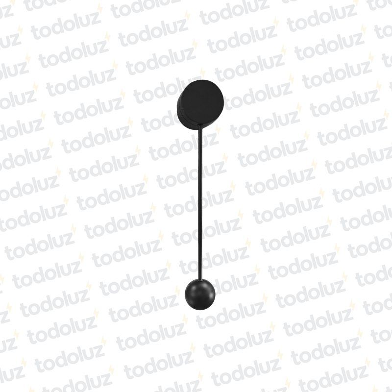 Aplique Negro Compass 5W 275lm Luz Calida 2700°k 220Vac (50.393)(Liquidacion)