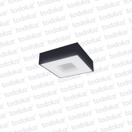 Plafon Adosar Cuadrado Negro 40w 2700°k (400x400x140mm) (51.146) (Liquidacion)
