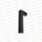 Aplique Bidireccional L Negro c/ Iluminacion Indirecta 2W Luz Calida 220Vac (57.469)(Liquidacion)