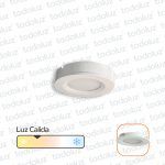 Spot Led Redondo Embutir/Adosar Borde Blanco 2W Luz Calida 3000°k