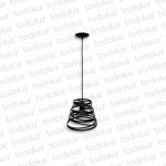 Colgante Conico Abierto Cintas Entrelazadas Negro 1*E27 (54.1132)