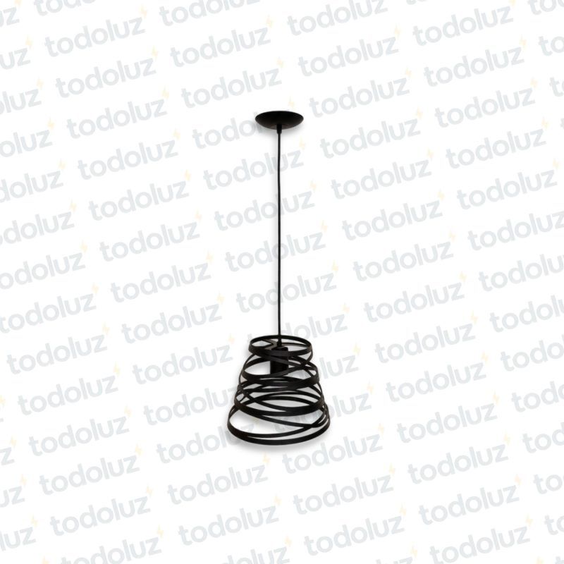 Colgante Conico Abierto Cintas Entrelazadas Negro 1*E27 (54.1132)