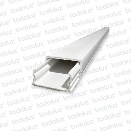 Cablecanal 20x10mm c/ adhesivo (x.Tira/2mts) Color Blanco