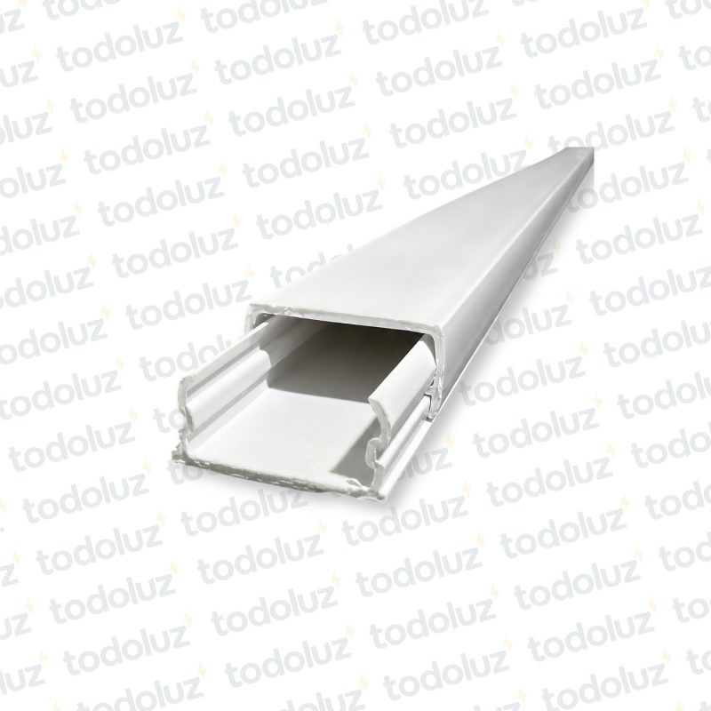 Cablecanal 20x10mm c/ adhesivo (x.Tira/2mts) Color Blanco