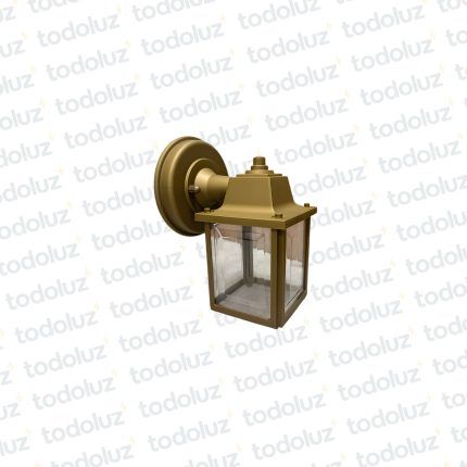 Farol p/ Pared Oro Viejo Estilo Vintage Mini Ventana 4C Transp. 1*E27 (55.087)