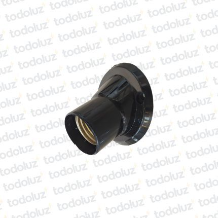 Portalampara E27 Plastico Receptaculo Curvo 25° Negro 150W 250V