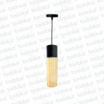 Colgante Cilindrico Det. Superior Negro Inferior Vd. Caramelo 1*E27 (54.985)