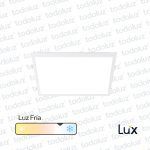 Panel Led Cuadrado p/ Embutir 50W Luz Fria 6500°k 620x620mm (Ref.60x60) MG Lux (Liquidacion/Defecto)