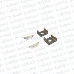 Accesorio p/Perfil Embutir Blanco 24x9mm (x.kit/2 Tapas + 2 Clips)