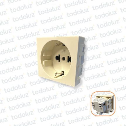 Mod. Tomacte. Schuko 16A 250V D. Marfil Conatel