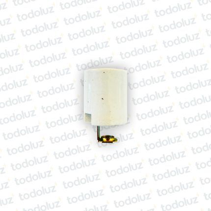 Portalampara E27 Porcelana c/ Medio Puente