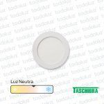 Panel Led Redondo p/ Embutir 12W Luz Neutra 4000°k Taschibra