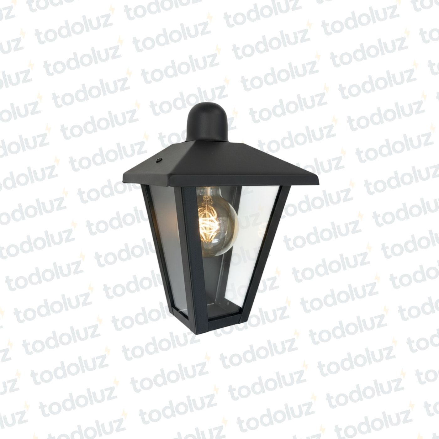 bf2fceda-b098-446a-8b6a-d43047da5742-13078-1.jpg Farol p/ Pared Negro Estilo Colonial Ventana 3C V. Transp. Cerrado al Ras 1*E27 260mm (55.090)