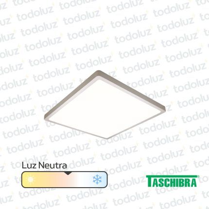 Panel Led Cuadrado p/ Adosar 24W Luz Neutra 4000°k Taschibra