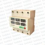 Protector de Tension/Corriente Digital 4P 63A 380Vac Sist. Din