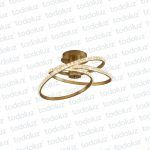 Plafon Aros Entrelazados Led Incorp. Efecto Diamante Acabado Dorado 50W Luz Calida 3000°k (51.171)
