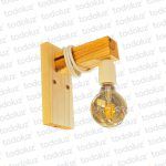 Aplique Madera c/ Bracito Recto Port. Blanco 1*E27 (50.456)
