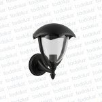 Farol p/ Pared Negro Estilo Vintage Ventana Oval 2C Vd. Transp. 1*E27 (55.093)