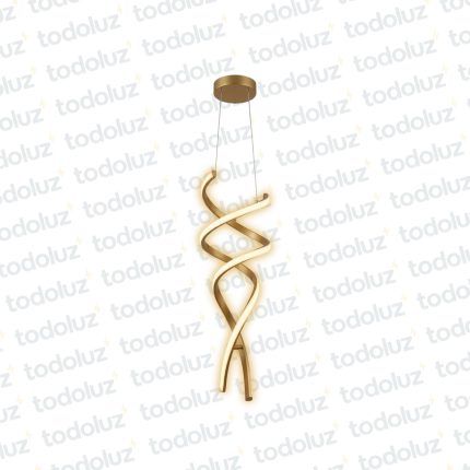 Colgante Espiral Doble Entrelazado Led Incorp. Acabado Dorado 30W Luz Calida 3000°k (54.1157)
