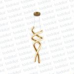 Colgante Espiral Doble Entrelazado Led Incorp. Acabado Dorado 30W 3000°K (54.1157)